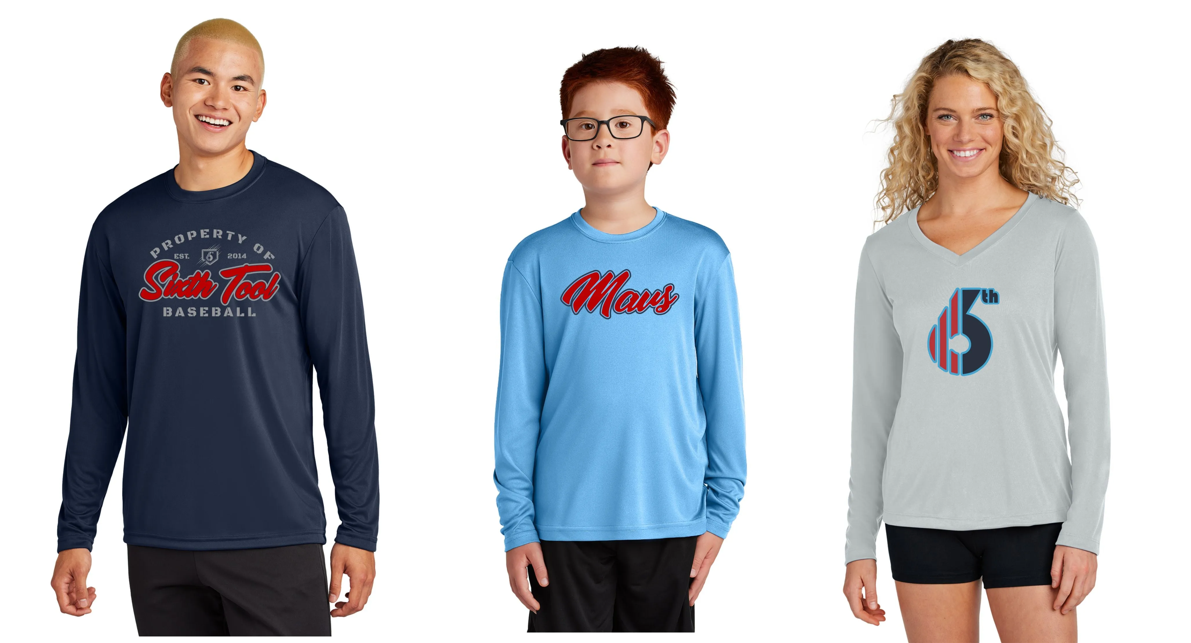 6th Tool Wicking Mavs Long Sleeve Tee- Youth, Ladies, Adult Sizes