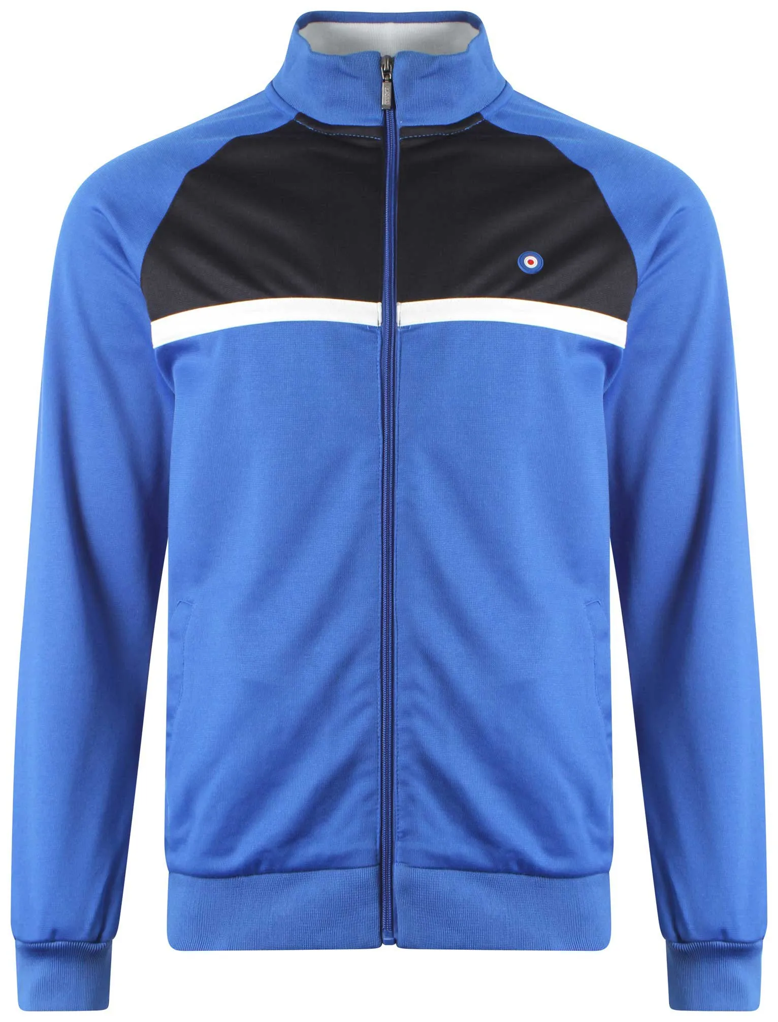 Alloway zip through jacket in Vespa Blue - Le Shark