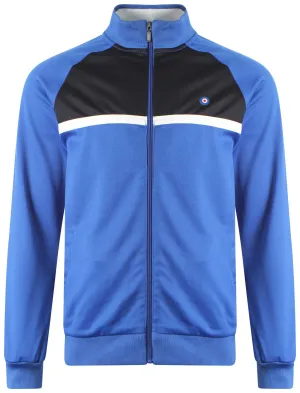 Alloway zip through jacket in Vespa Blue - Le Shark