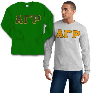 Alpha Gamma Rho Long-Sleeve Shirt, 2-Pack Bundle Deal - Gildan 2400 - TWILL