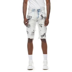 Big and Tall Doodle Cargo Utility Shorts - Rivington Blue