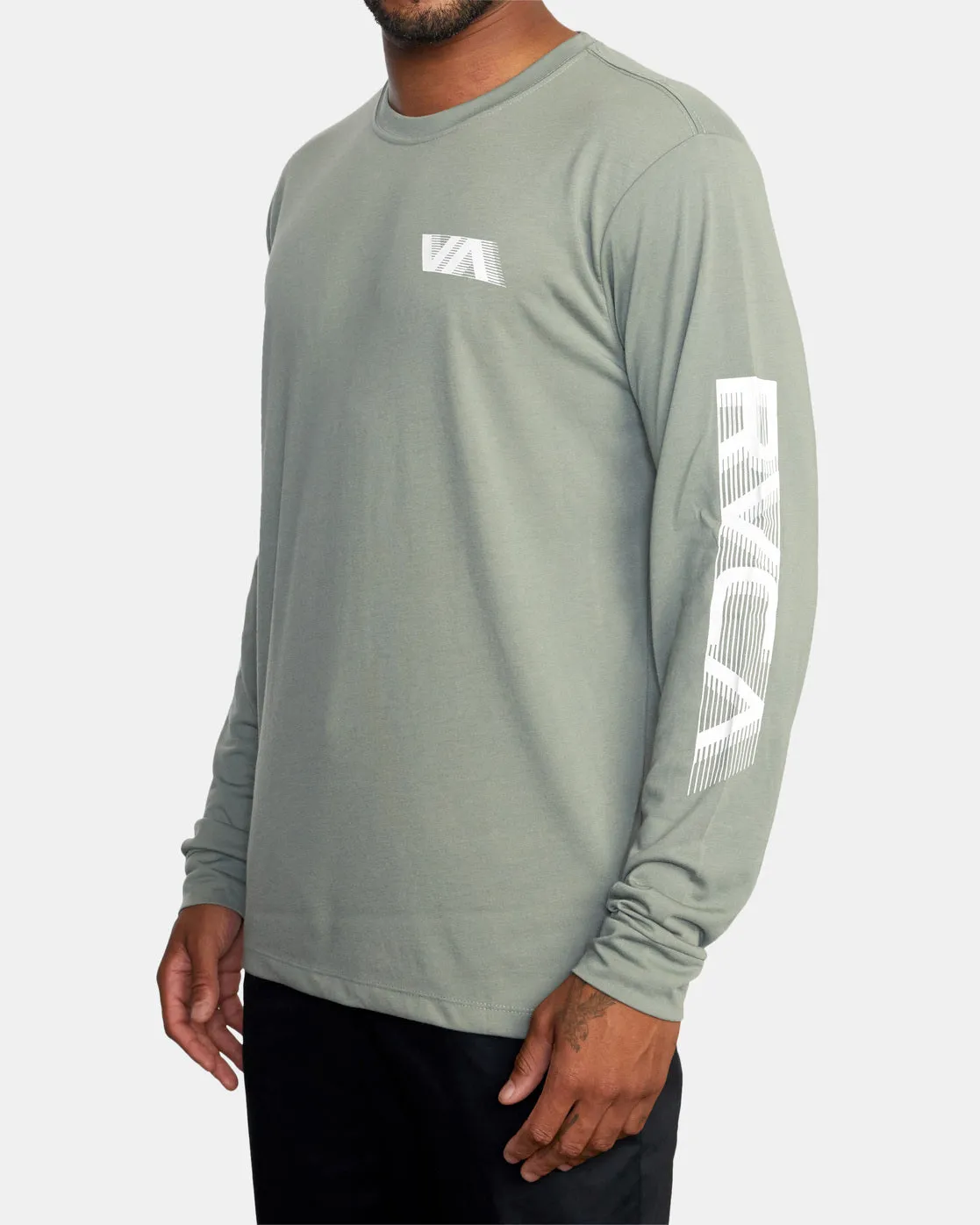 Big RVCA Speed Long Sleeve Workout Shirt - Agave Green