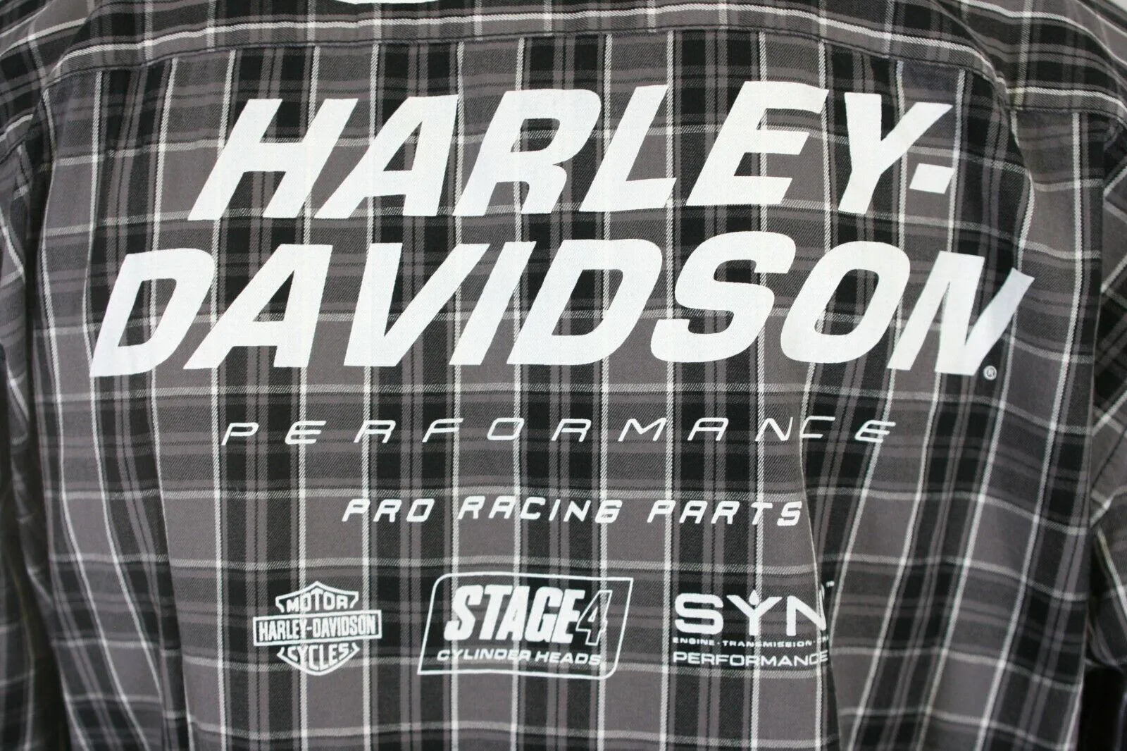 Branded  Men's Shirt Black Screamin' Eagle Plaid L/S (S56)