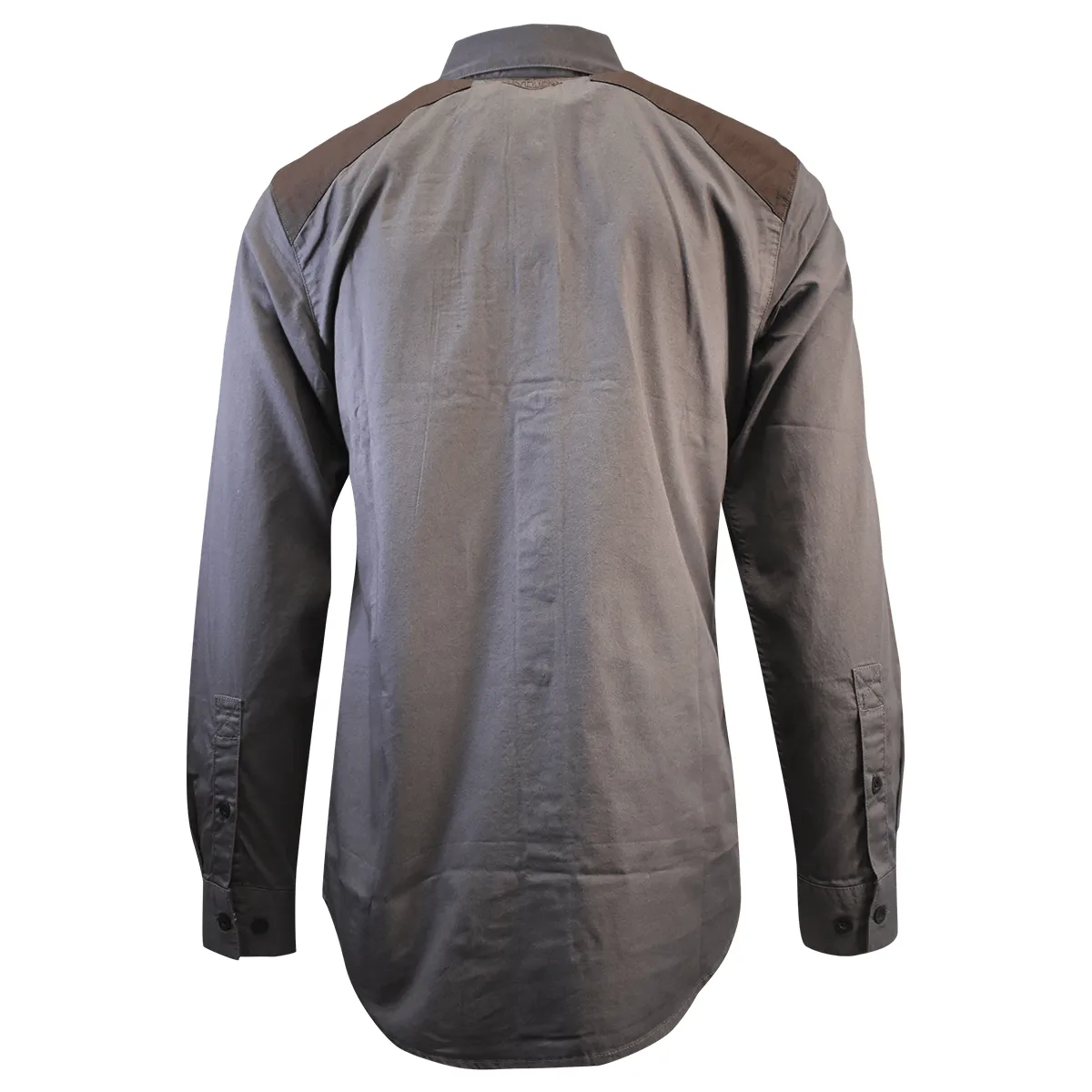 Branded  Men's Shirt Dark Grey HDMC Long Sleeve Woven (127)