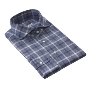 Checked Cotton Shirt in Blue