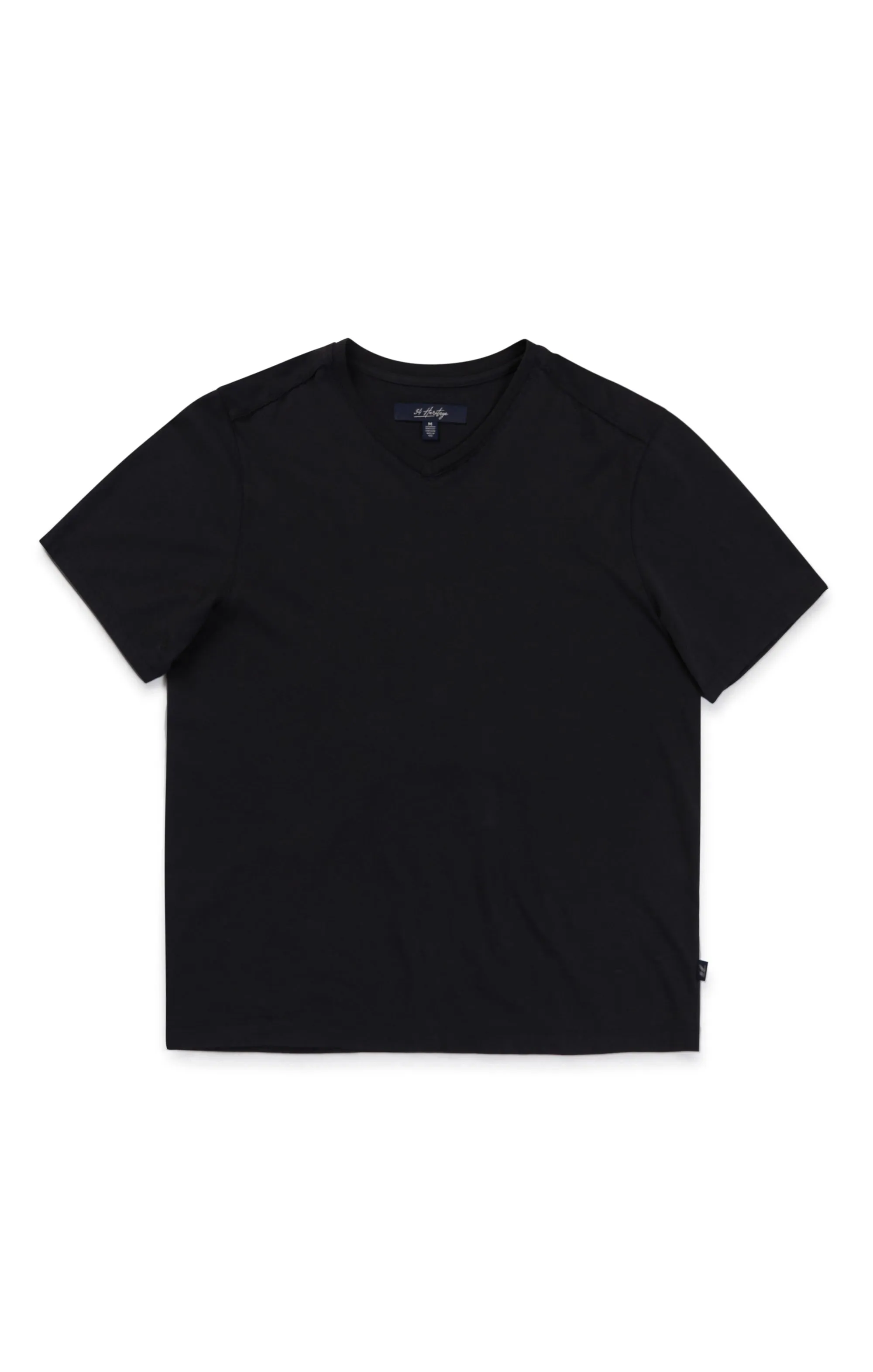 Deconstructed V-Neck T-Shirt in Black