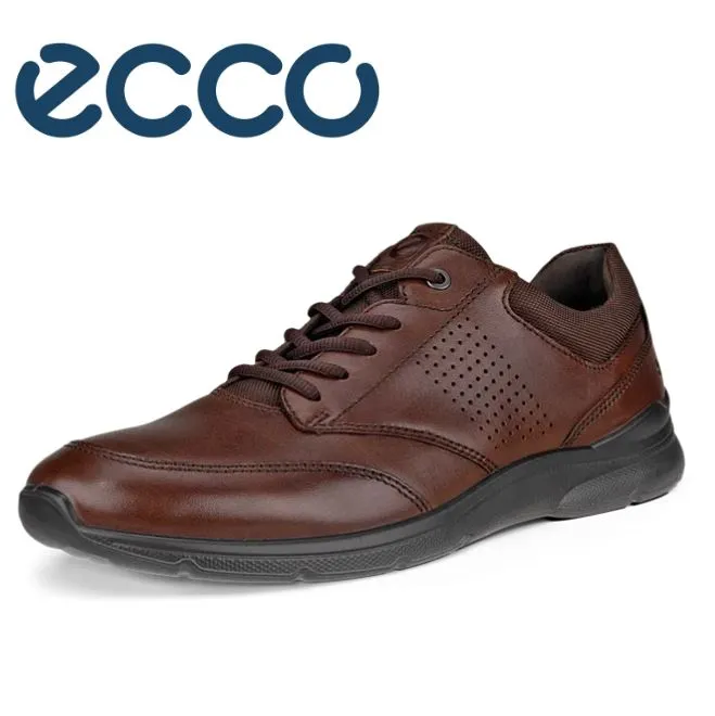 Ecco Irving Cocoa Brown Laced Shoe Brown