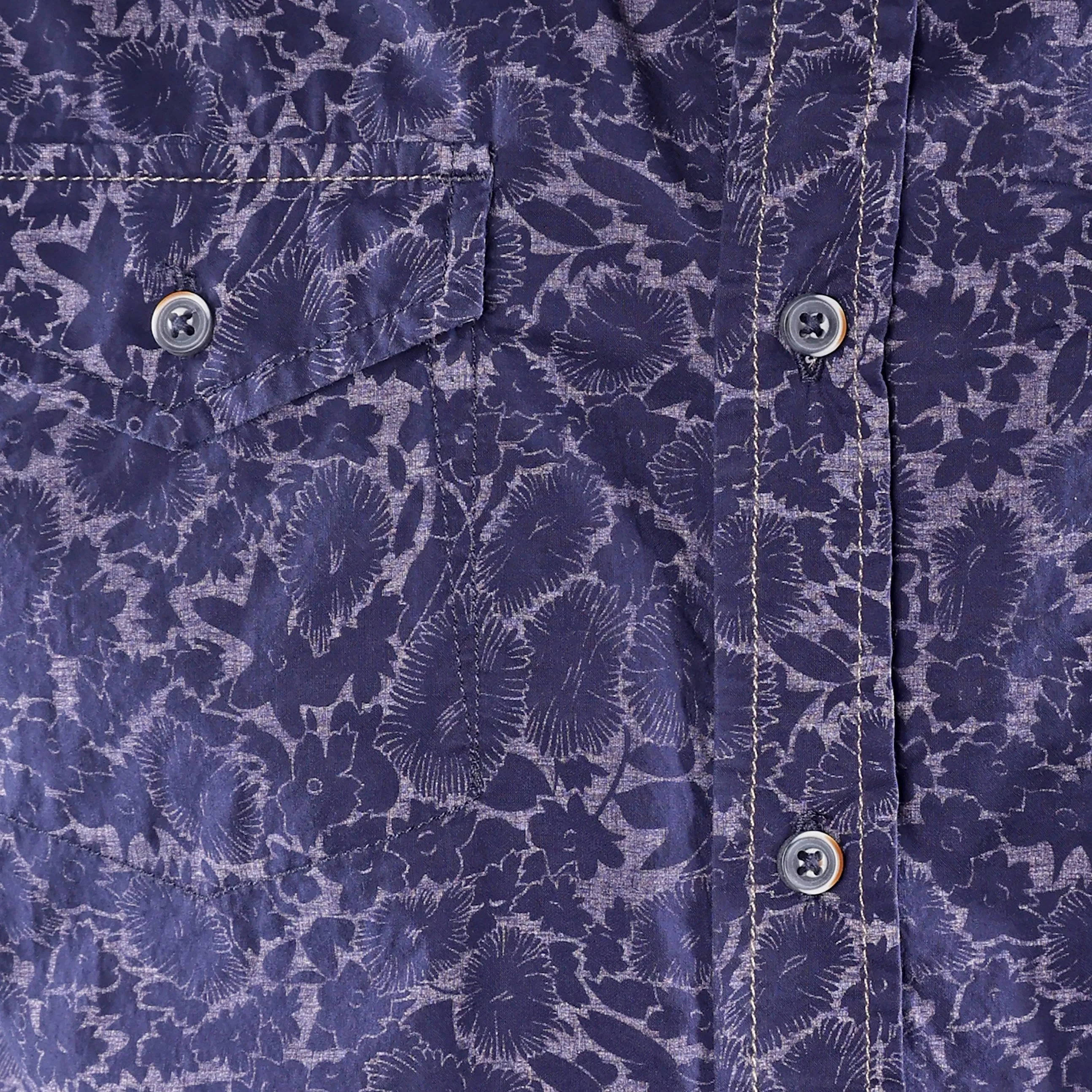 ELIO | 100% Cotton Poplin - Floral Print - Long Sleeve Shirt