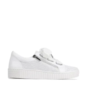 EOS Jovi White Perforated Leather