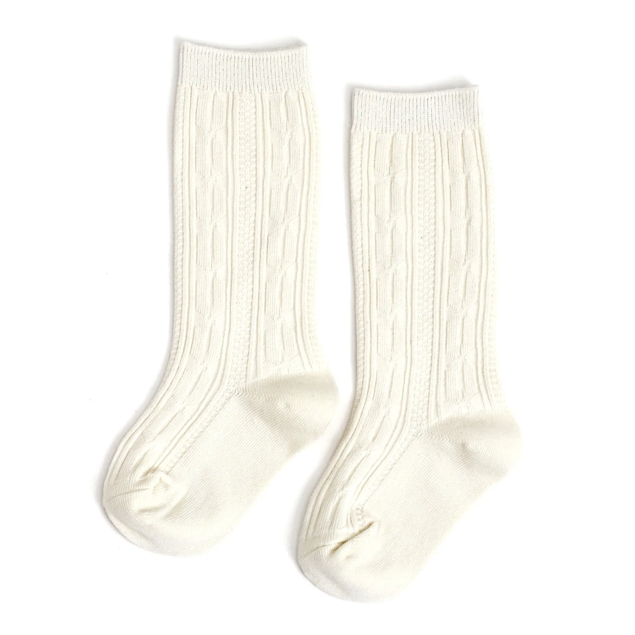 Ivory Cable Knit Knee High Socks