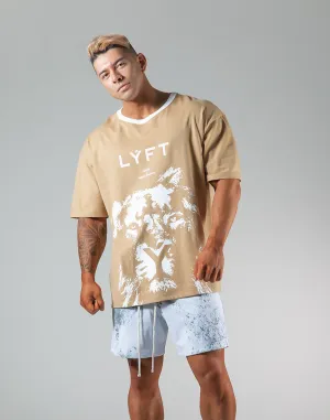 Lion Big T-shirts - Beige