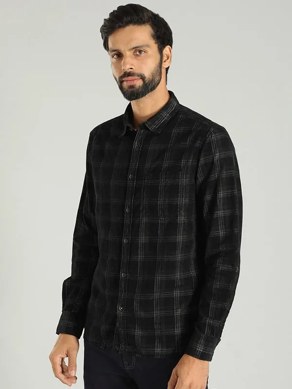 Men Checked Full Sleeve Cotton Blend Shirt