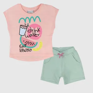 "Eat Healthy" 2-Piece Outfit Set