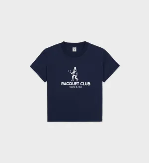 Racquet Club Kids T-Shirt - Navy/White