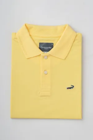 Slim Fit Short Sleeves - Casual Polo - Yellow Popcon