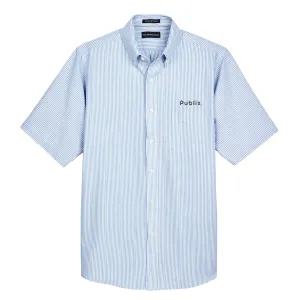 UltraClub Men's Classic Wrinkle-Resistant Short-Sleeve Oxford