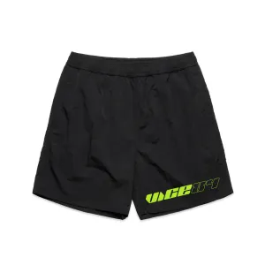 Vice 84 'Racer' Crinkle Recycled Swim Shorts - Black